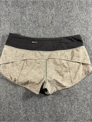 Lululemon Speed Up Shorts Womens 4 Gray Running Athletic Lined Zip Pocket thumbnail 2