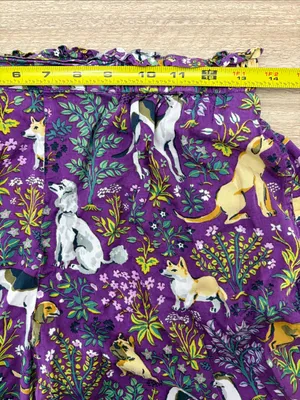 Printfresh Wide Leg Pajama Pants Women Size XS Purple Dogs Lounge thumbnail 6