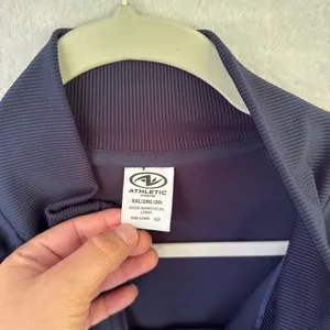 Athletic Works navy Bomber Jacket with Bright Stripes plus size thumbnail 2