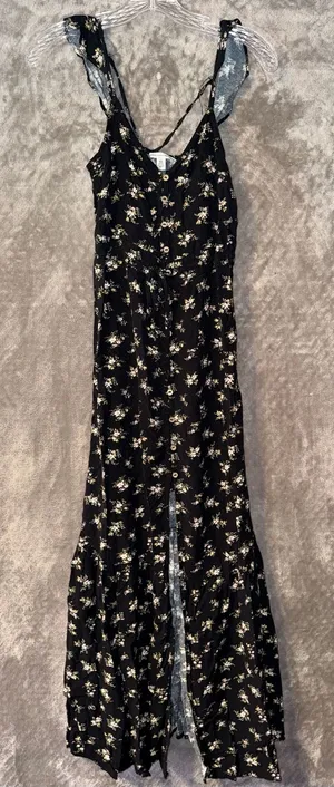 American Eagle Outfitters Floral Button-Front Midi Dress XXS thumbnail 1