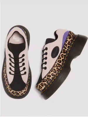 Dr. Martens Pink, Black and Leopard Platform Creepers thumbnail 2
