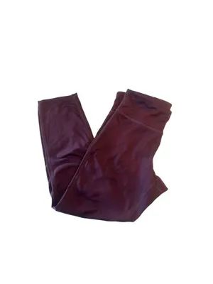 Nike Women's Dri-Fit Cropped Leggings Maroon / burgundy Size S Athletic Sports thumbnail 2