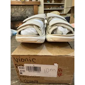 Vionic Renewal Adjustable Recovery Slide Sandals in cream Size M 8.5 W 10‎ thumbnail 5