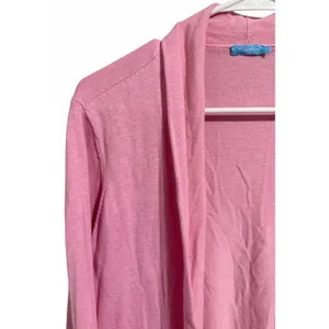 J McLaughlin Cardigan‎ Sweater Open Front Cotton Blend Pink Women's Medium thumbnail 7
