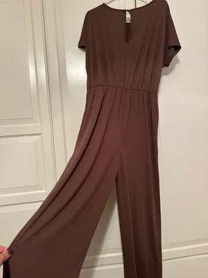 Brown Full Length Jumpsuit Size L thumbnail 4