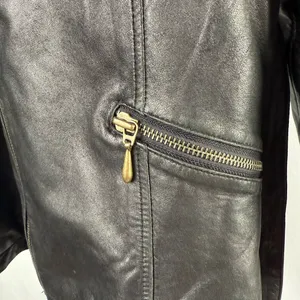 Vintage Valerie Stevens Lambskin Leather Belted Jacket‎ in Black Size Medium thumbnail 3