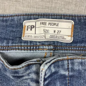 Free People Jeans Womens 27 Blue Medium Wash Mid Rise Flare Stretch Denim thumbnail 11