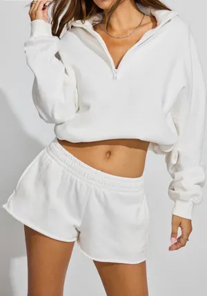 Garage White Sweatshorts thumbnail 1