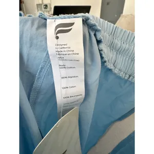 Fabletics Norah Track Pant Blue Cream Side Stripe Cotton Joggers Medium NWT thumbnail 6