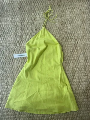 Princess Polly Green Halter Mini Dress thumbnail 1