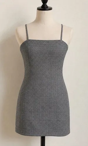 Forever 21 Black White Plaid Mini Dress Size M Sleeveless Houndstooth Check thumbnail 1