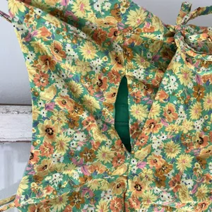 Astr‎ Women's Floral Spring Green Mini Keyhole Wrap Dress Size Small thumbnail 9