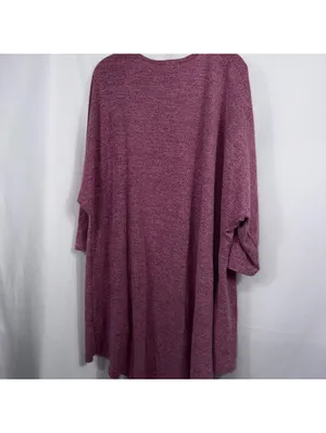 LuLaRoe Monroe M Burgundy Open Front Cardigan thumbnail 7