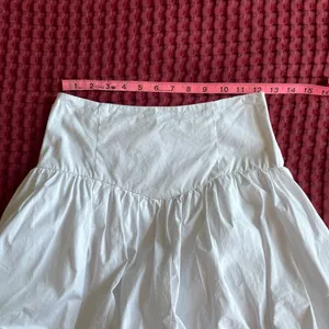 COMMENSE White Bubble Hem Short Skirt Size S Poplin Cotton Casual thumbnail 5
