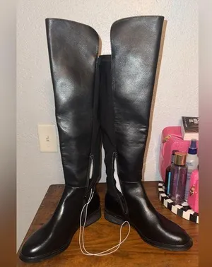 A New Day Black Heeled Boots thumbnail 1