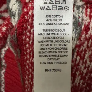 Jessica Simpson | EUC Cotton Red & Cream Let It Snow Holiday Sweater (size XL) thumbnail 10