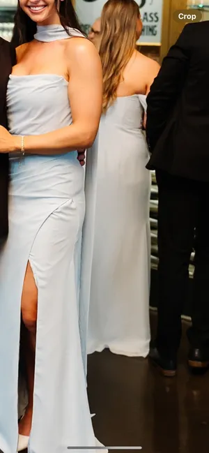 Azazie Leonis Bridesmaid Dress —Chiffon Mist thumbnail 4