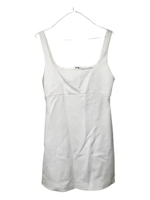 Alice + Olivia Mikaela Off White Square Neck Scuba Mini Dress NWT Size 8 thumbnail 3