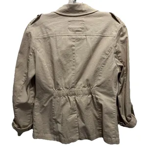 Live a Little Tan Soft Jacket Size Small Pockets Button Up‎ Collar Pockets thumbnail 5