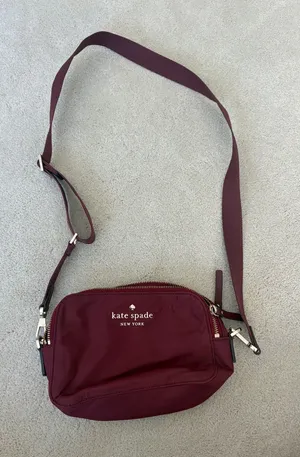 NWOT Kate Spade New York Burgundy Convertible Crossbody-to-shoulder Bag thumbnail 1