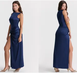 HOUSE OF CB 'Roxanne' Navy blue Thigh Slit Maxi Dress NWOT size M‎ thumbnail 14