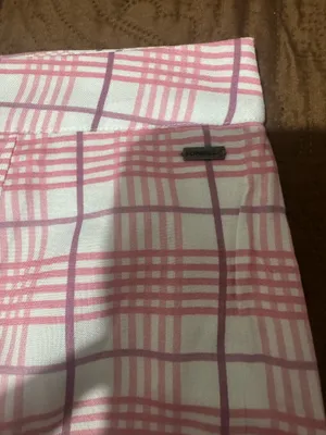 O'Neil Chic mini skirt with pink and white plaid pattern. Perfect for casual outings. thumbnail 5