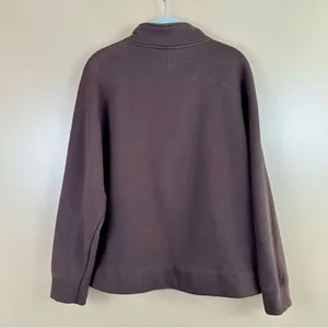 Artisans Brown Floral Embroidered Zip-Up Fleece Jacket Large Casual Cozy thumbnail 8