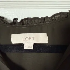 LOFT Dark Olive Women's Blouse thumbnail 2