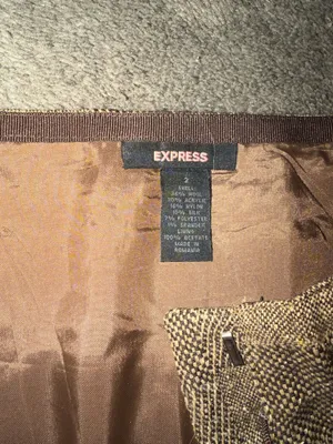 Express herringbone tweed mini skirt thumbnail 3