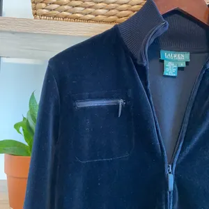 Lauren Ralph Lauren Full Zip Velour Jacket, S thumbnail 3