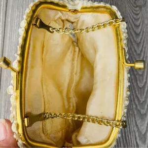 vintage beaded sequin safco clutch small formal bag / purse / wallet prom thumbnail 3
