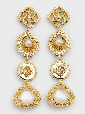 Kendra Scott Brielle Linear Statement Earrings Gold thumbnail 7
