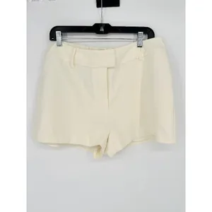 The‎ Drop Dale Suiting Shorts Womens Large Ivory Minimalist Neutral 2" Inseam thumbnail 3