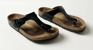 Birkenstock Gizeh Birko-Flor Patent Black Sandals Size 42 US 11 thumbnail 1