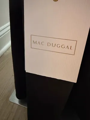 BNWT Mac Duggal Black Ruffle Off Shoulder Crepe Mini Dress Sz 4 thumbnail 4