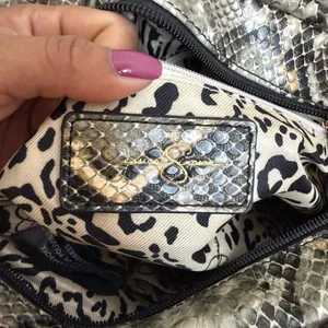 Jessica Simpson Snake-Print Satchel - Neutral Tones thumbnail 8