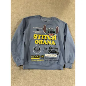stitch ohana sweatshirt‎ blue disney XL thumbnail 3