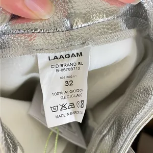 LAAGAM Metallic Wide Leg High‎ Rise Pants NWT Size XXS thumbnail 11