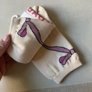 BAGGU Pink Bow Crew Sock thumbnail 6