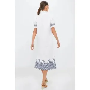 Tuckernuck Hyacinth House Navy Embroidery Eliza Midi Dress/ XS thumbnail 2
