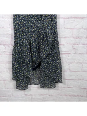 Abercrombie & Fitch Medium Flutter Sleeve Floral Wrap MIDI Dress thumbnail 4
