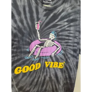 Call Your Mother Graphic Tee Skeleton Day Drinking Good Vibes Pool Skater Y2K L thumbnail 3