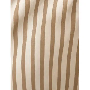 Appleseeds Womens Tan White Striped Button Down Shirt Long Sleeve Blouse Size 8 thumbnail 4