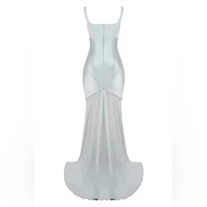 House of CB Vittoria Pistachio Chiffon Floor Length Gown thumbnail 6