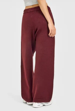 Oner Active Oversized Knit Straight Leg Pants Rosewood thumbnail 2