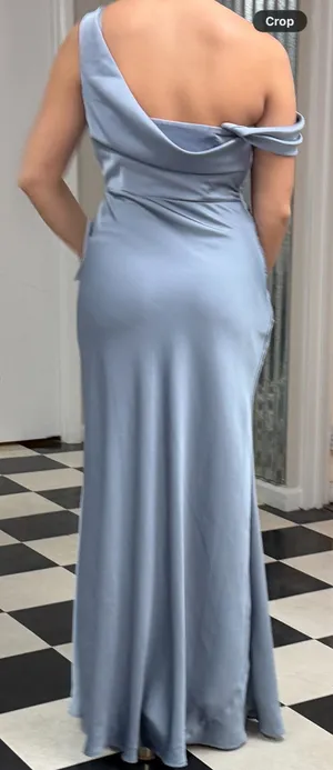 Azazie Bridesmaid Dress Dusty Blue thumbnail 3