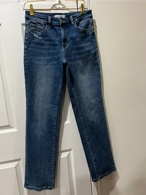Lovervet By Vervet Mid Rise Full Length Straight Leg Jeans Size 28/7 Stretch thumbnail 9