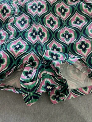 Maeve Anthropologie Escape Seamed Romper Geometric Print Belted Size 8 thumbnail 8