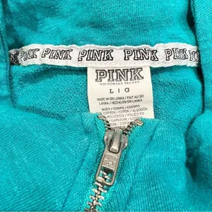 Victoria’s Secret PINK Blue Quarter Zip Pullover Women’s Large thumbnail 4