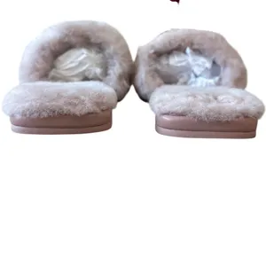 Tory Burch Everly Jeweled Shearling Slides Meadowsweet Pink Sz 8.5 thumbnail 4